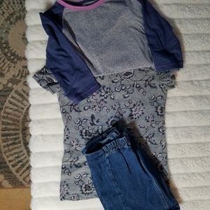 Forever 21 skirt, Aeropostale & Cherokee shirts